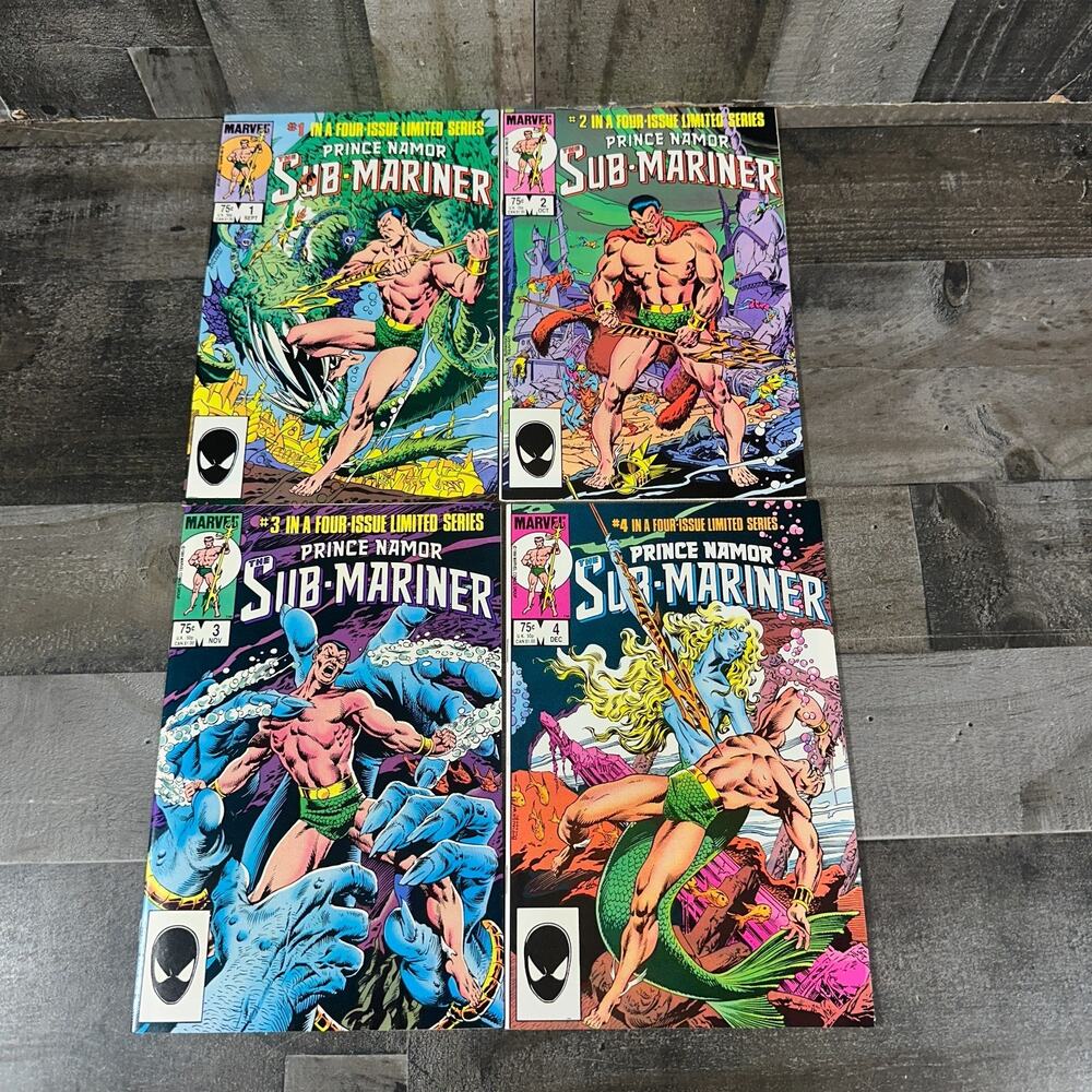 PRINCE NAMOR SUB-MARINER #1-4 COMPLETE LOT MARVEL, 1984 LIMITED SERIES DIRECT
